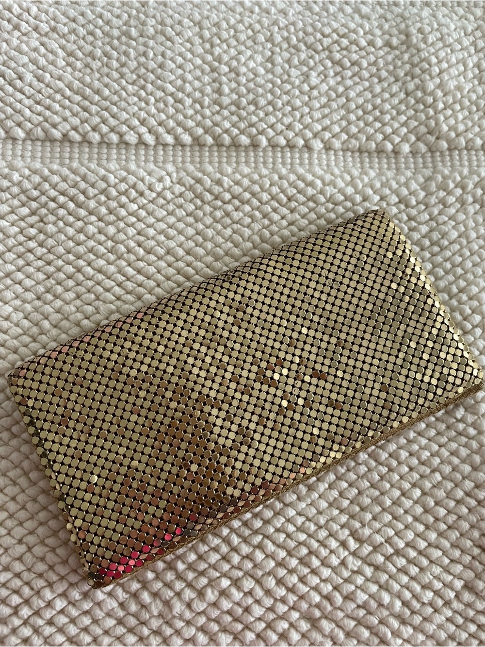 Vintage Gold Metallic Whiting & Davis Clutch Wallet